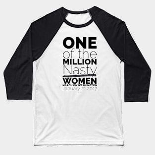 One Million Women March Baseball T-Shirt